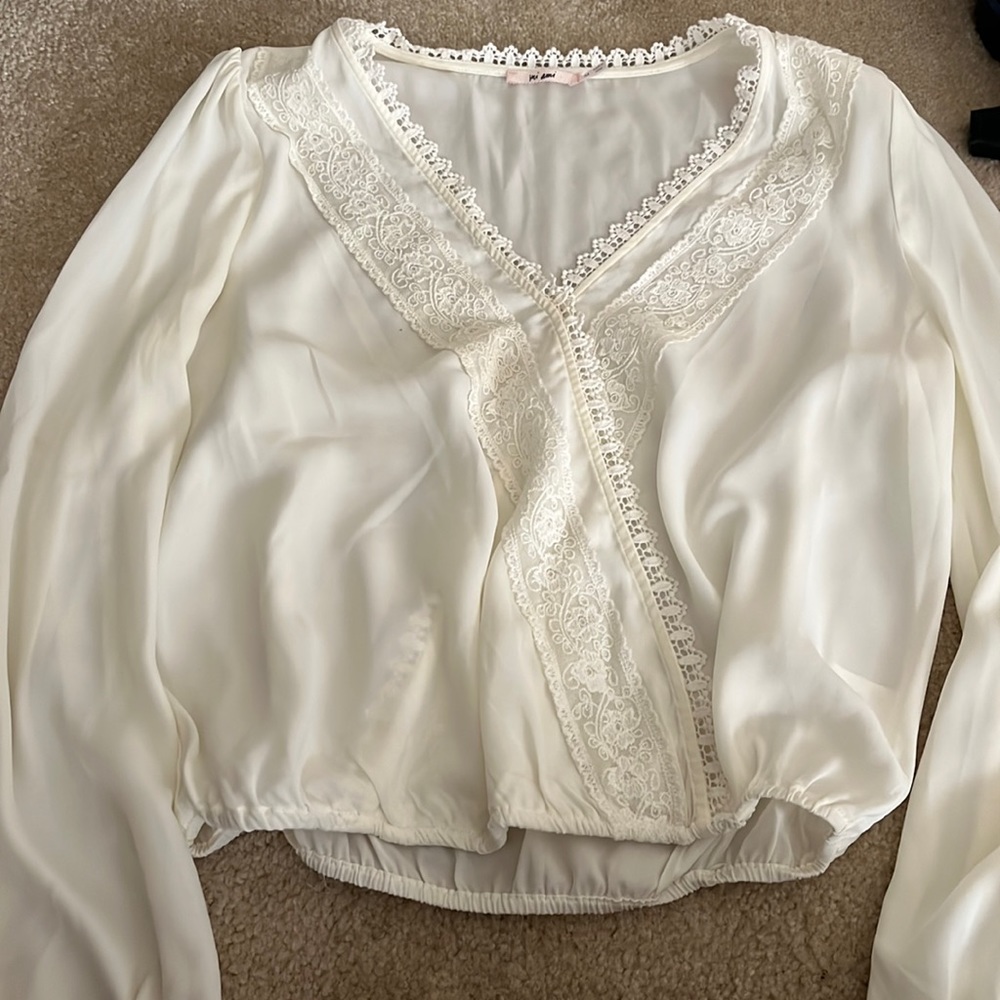 Francesca’s cropped white blouse! Never worn